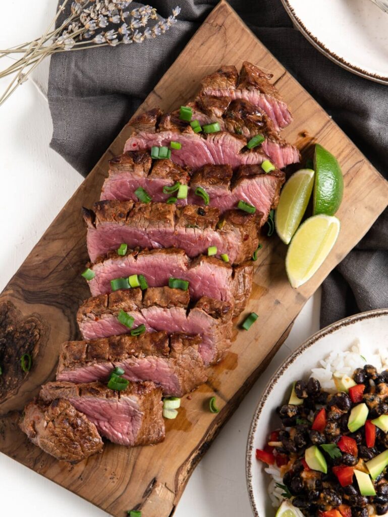 Grilled Lime Marinated Flat Iron Steak