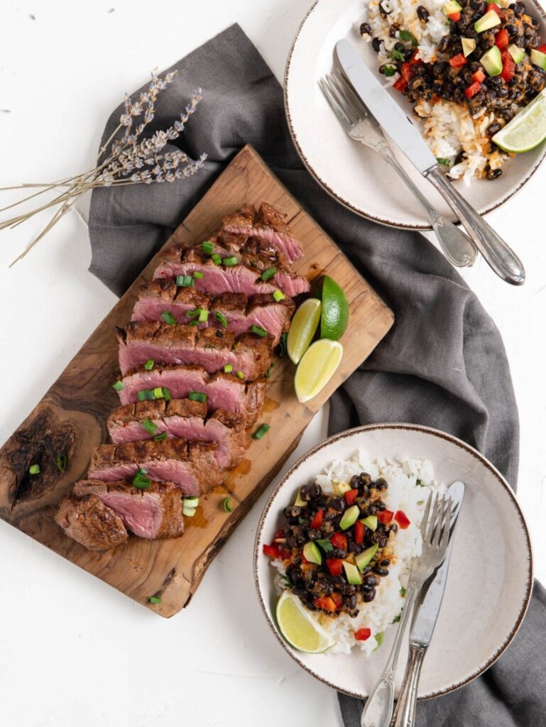 Grilled Lime Marinated Flat Iron Steak