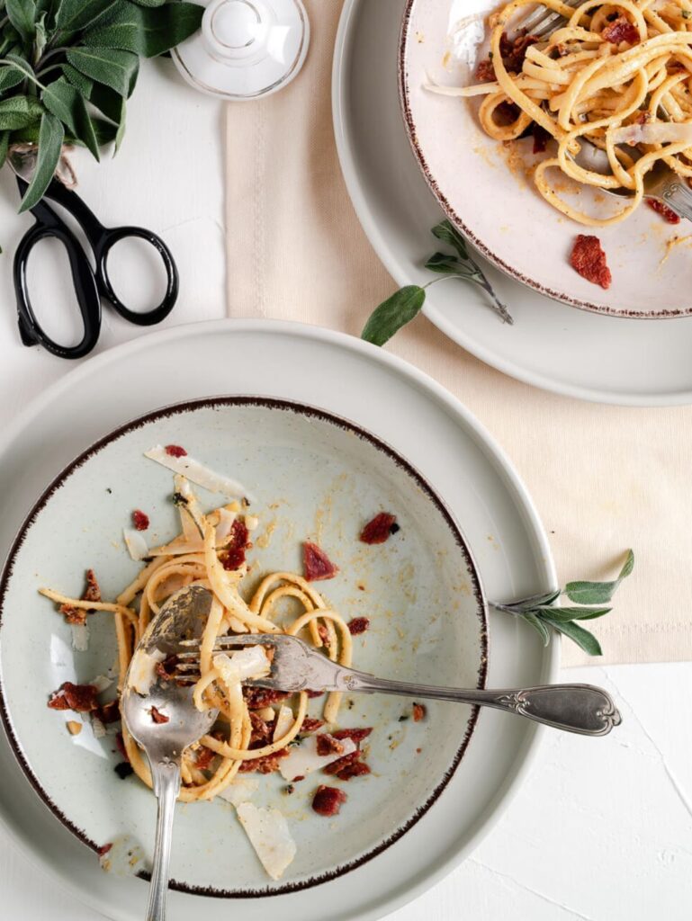 Pumpkin Bacon Linguine
