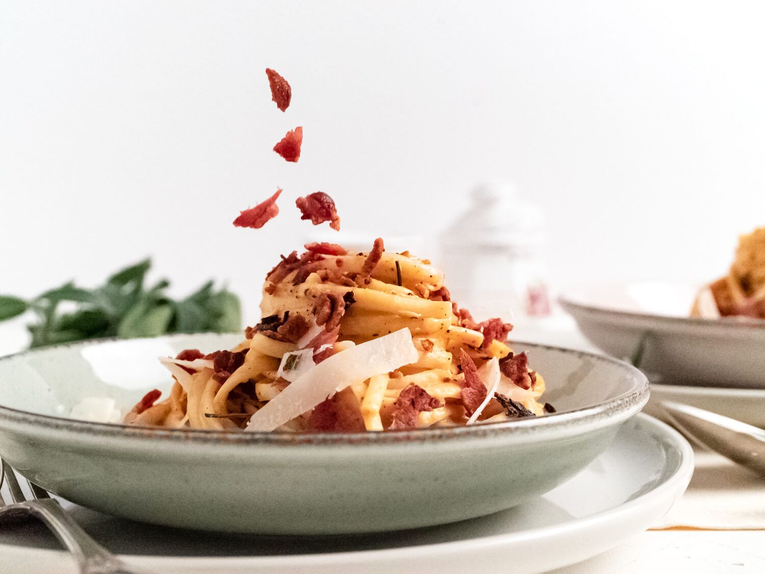 Pumpkin Bacon Linguine