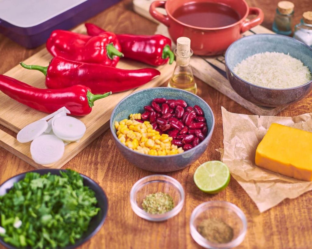 Vegetarian Black Bean Stuffed Peppers