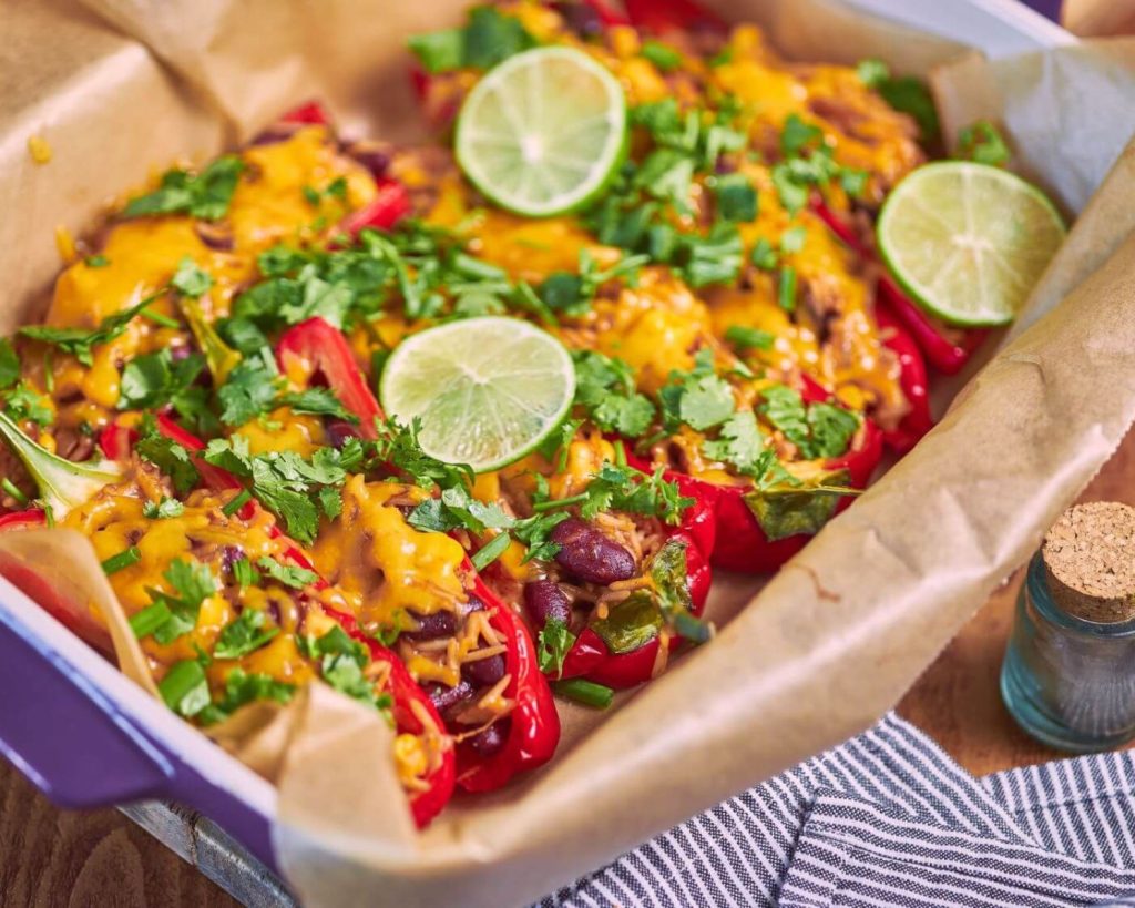Vegetarian Black Bean Stuffed Peppers