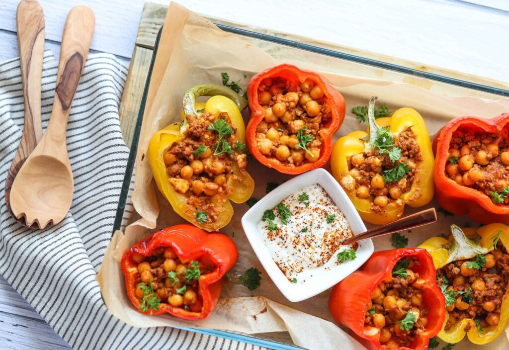 Chickpea Stuffed Peppers