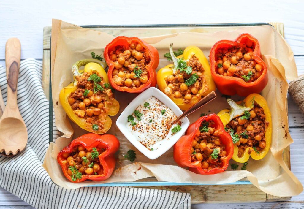 Chickpea Stuffed Peppers