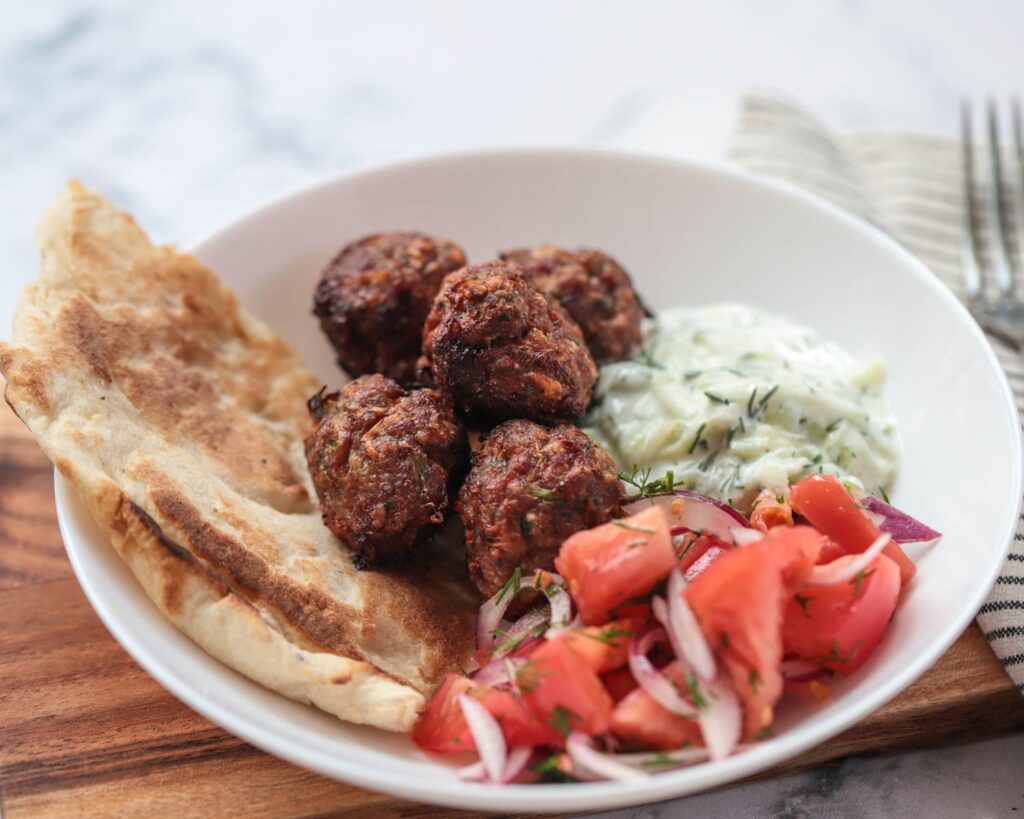 Air Fryer Greek Meatballs