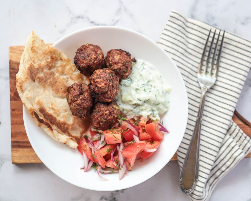 Air Fryer Greek Meatballs