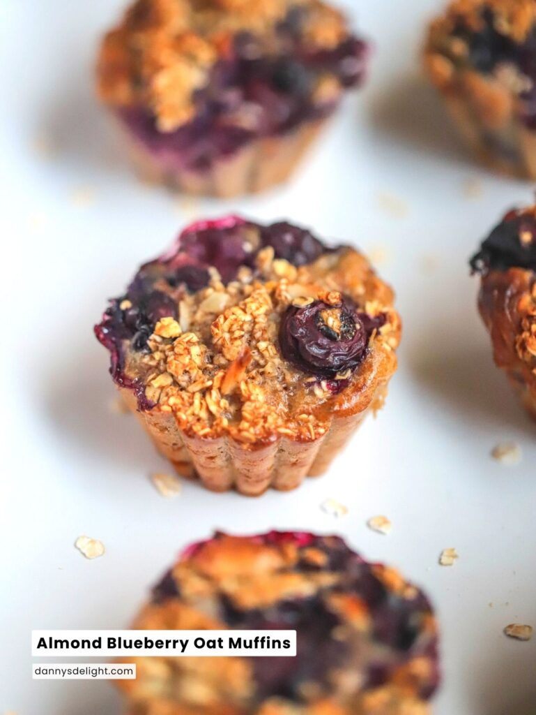 Almond Blueberry Oat Muffins
