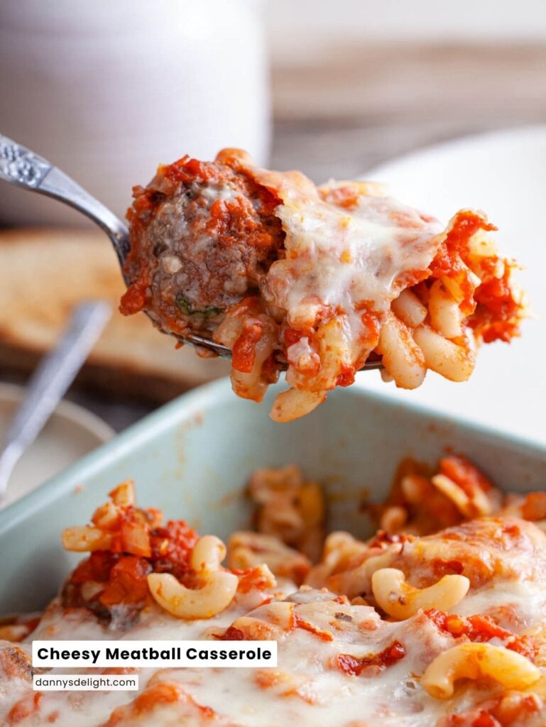 Cheesy Meatball Casserole