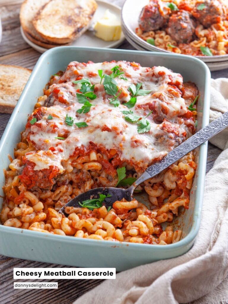 Cheesy Meatball Casserole