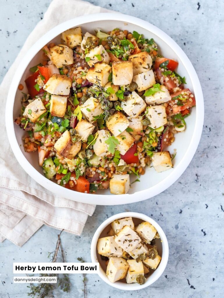 Herby Lemon Tofu Bowl