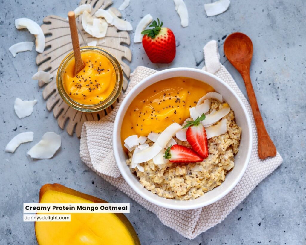 Creamy Protein Mango Oatmeal