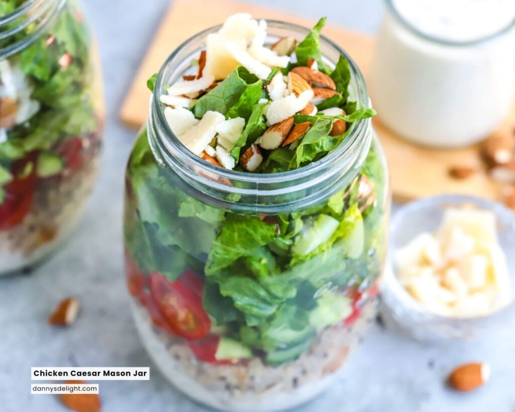 Chicken Caesar Mason Jar