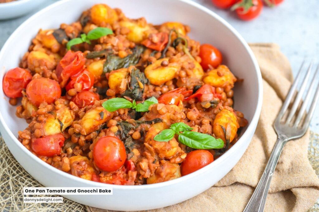 One Pan Tomato and Gnocchi Bake