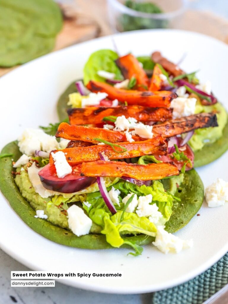 Spicy Potato Wraps with Spicy Guacamole