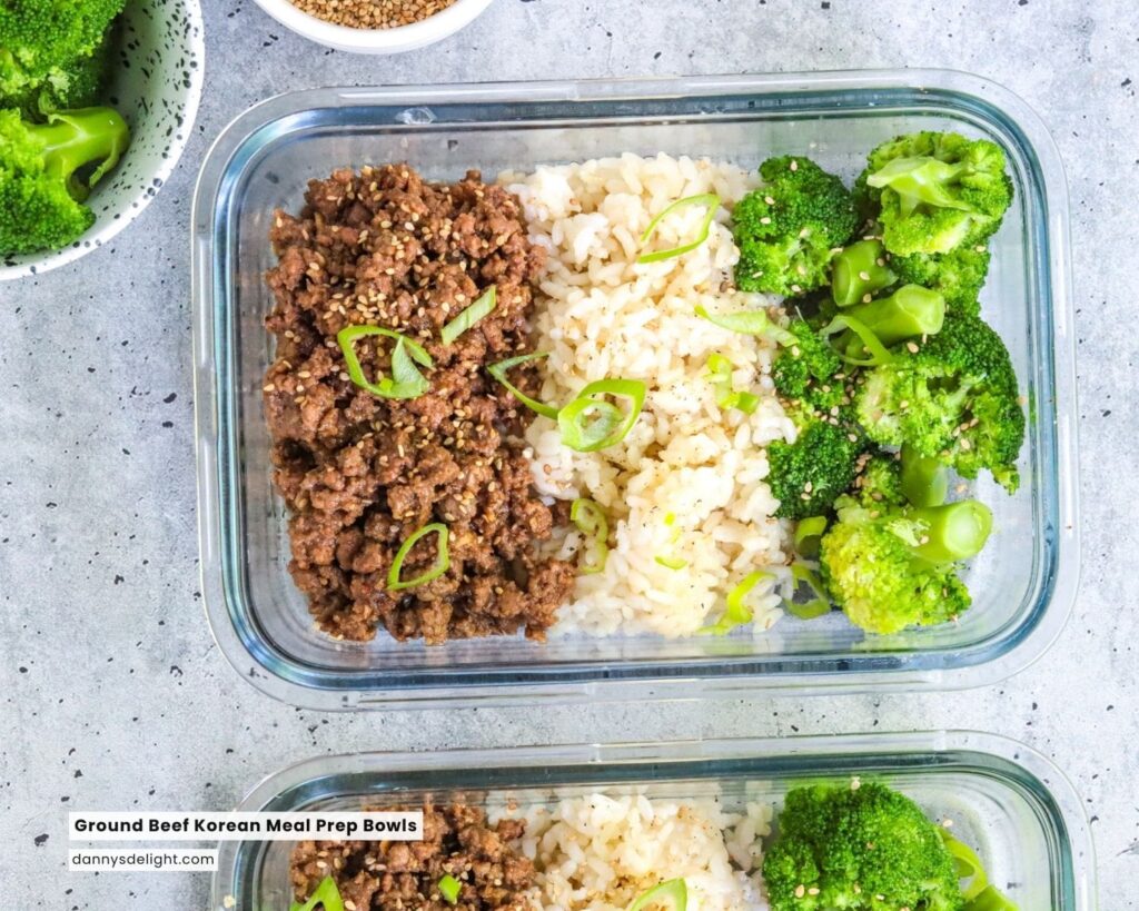 Ground Beef Korean Meal Prep Bowls