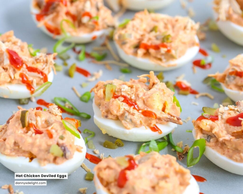 Hot Chicken Deviled Eggs