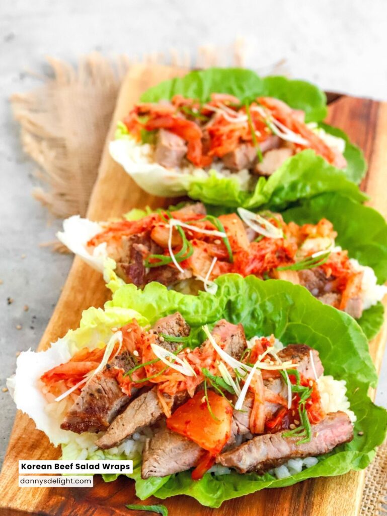 Korean Beef Salad Wraps