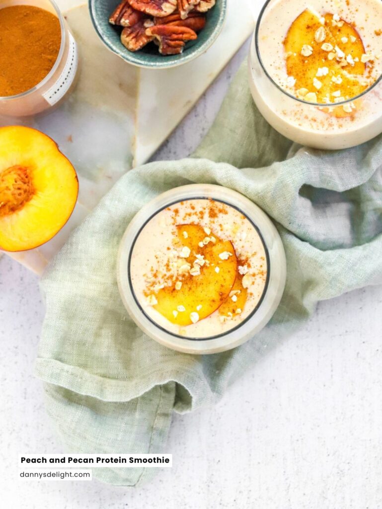 Peach and Pecan Protein Smoothie