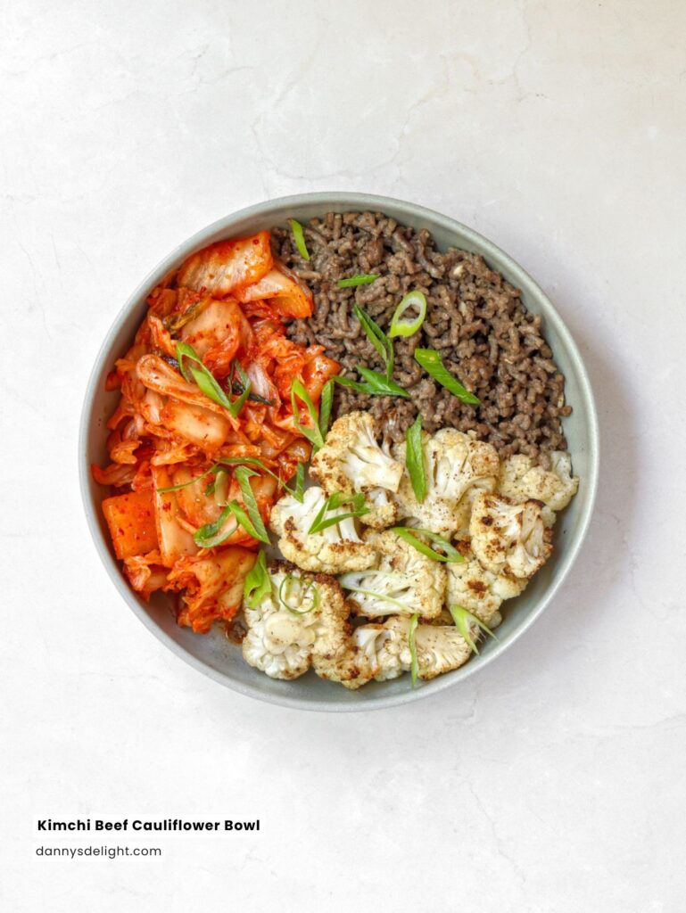 Kimchi Beef Cauliflower Bowl