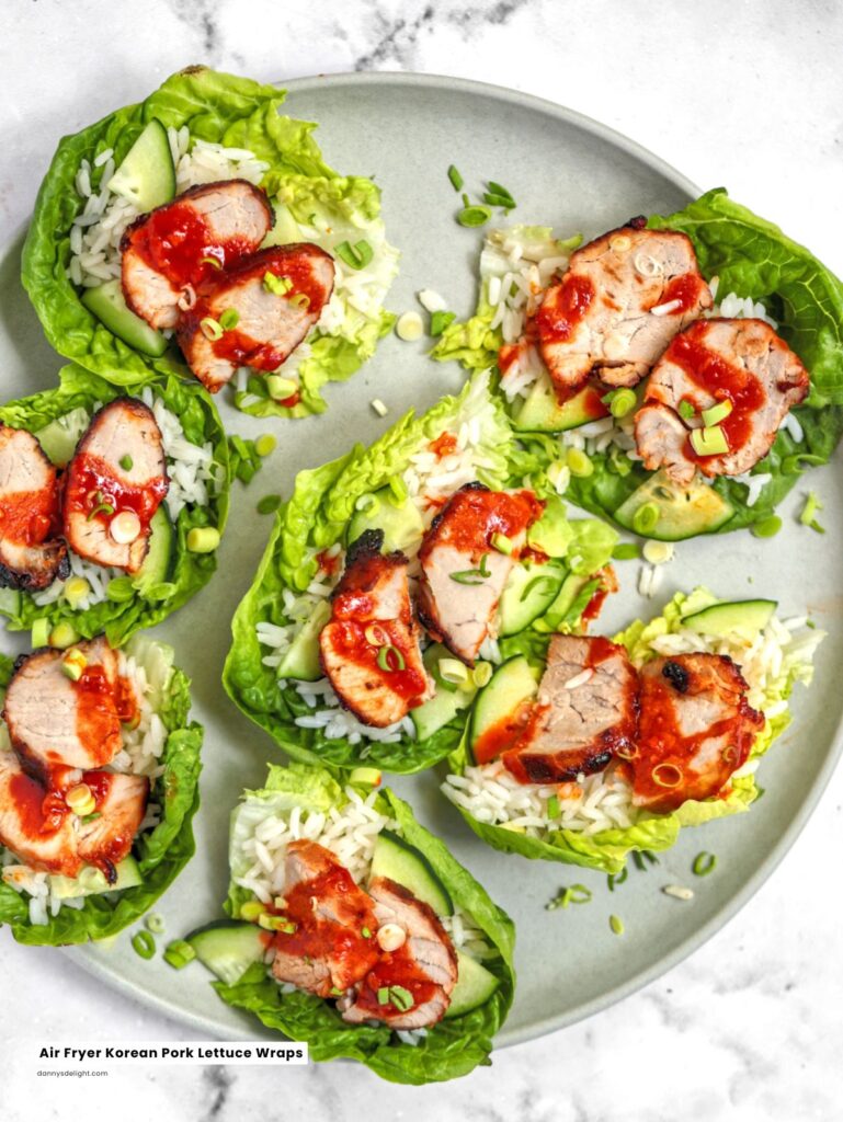 Air Fryer Korean Pork Lettuce Wraps