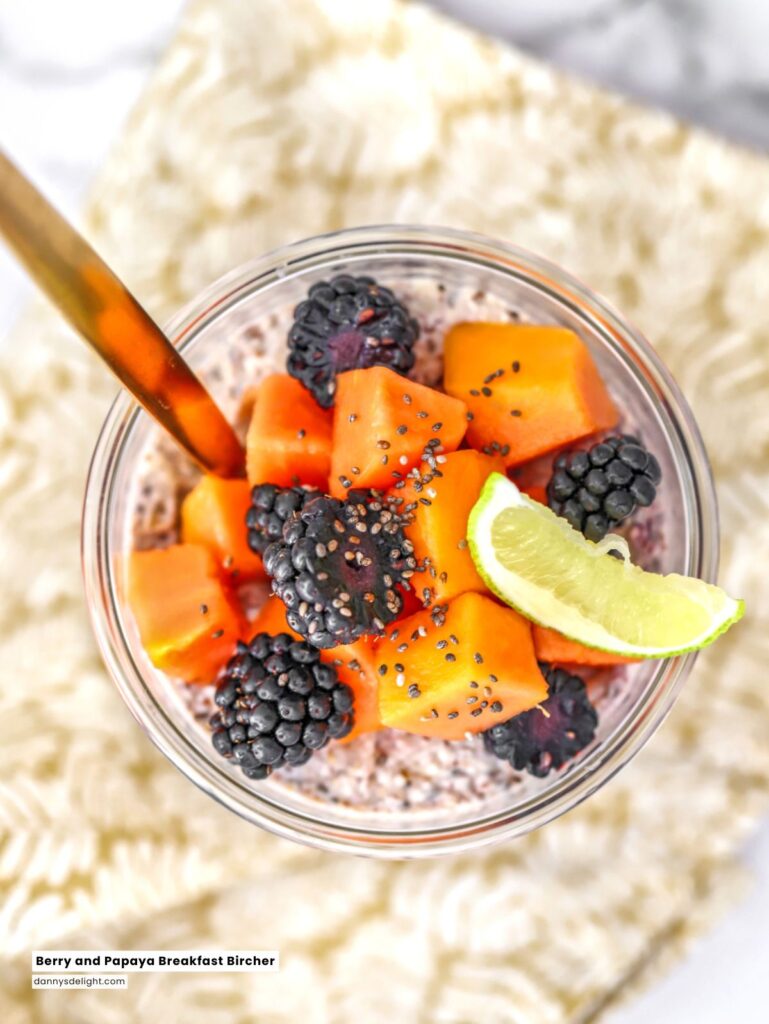 Berry and Papaya Breakfast Bircher