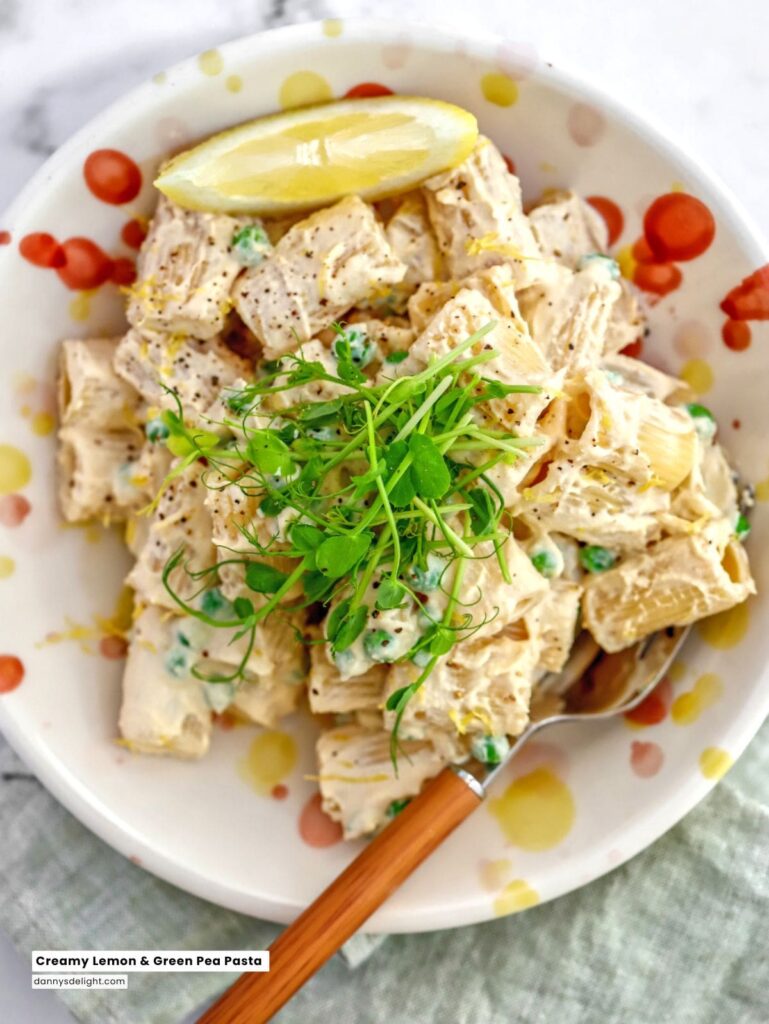 Creamy Lemon & Green Pea Pasta