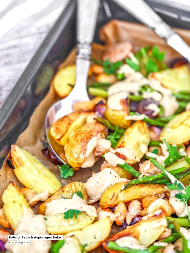 Potato, Bean & Asparagus Bake