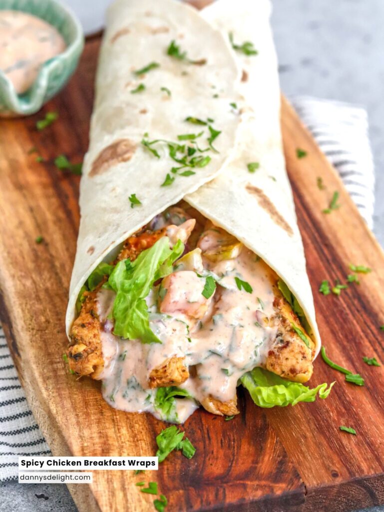 Spicy Chicken Breakfast Wrap
