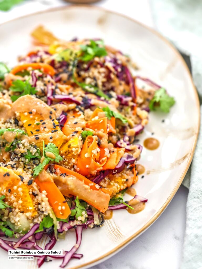Tahini Rainbow Quinoa Salad