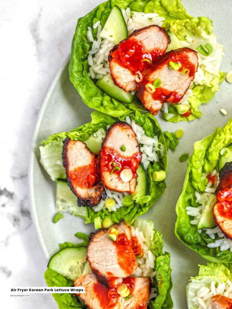 Air Fryer Korean Pork Lettuce Wraps