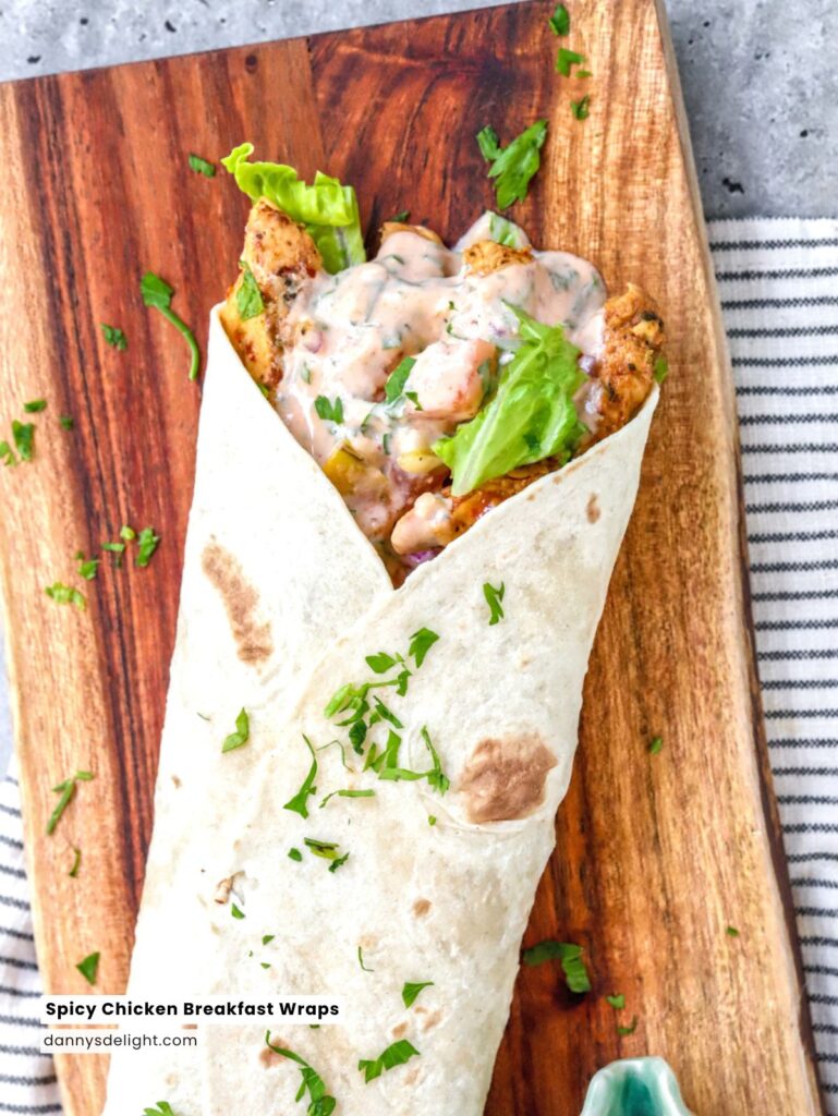Spicy Chicken Breakfast Wrap
