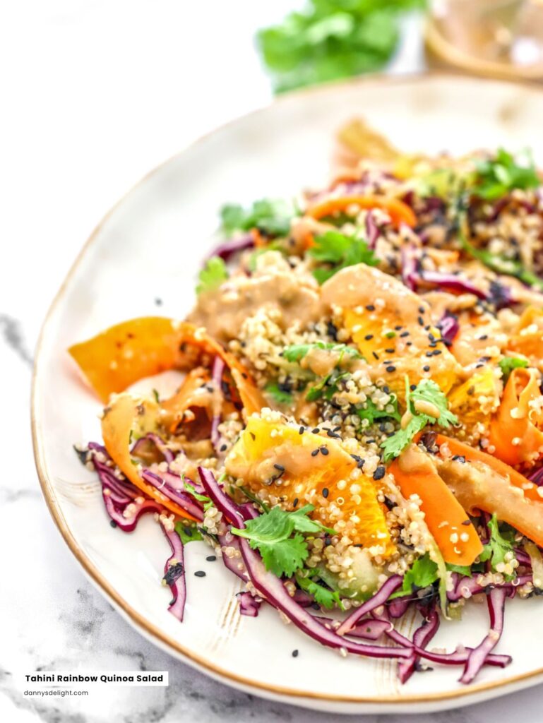 Tahini Rainbow Quinoa Salad