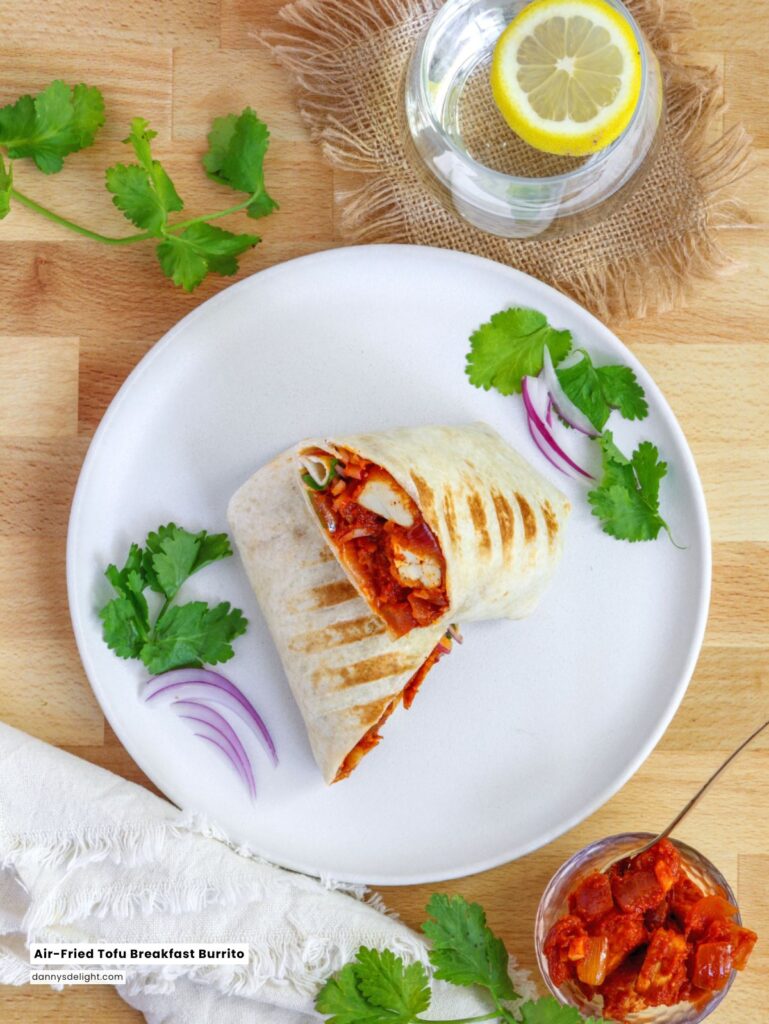 Air-Fried Tofu Breakfast Burrito