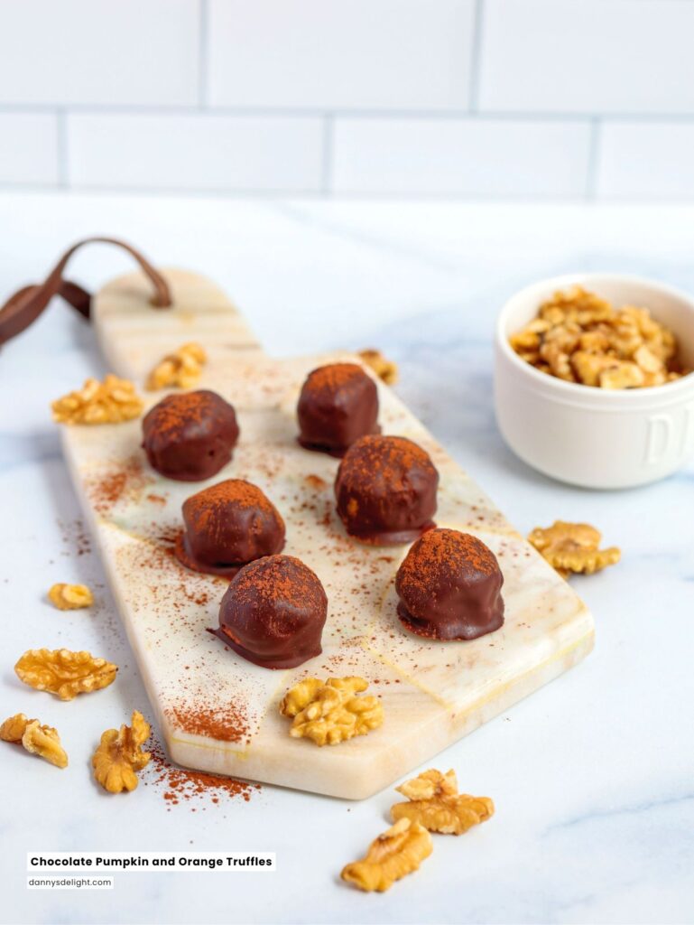 Chocolate Pumpkin and Orange Truffles