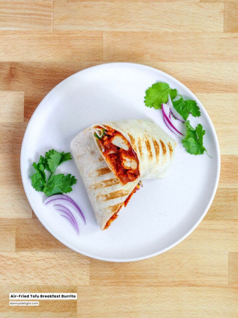 Air-Fried Tofu Breakfast Burrito