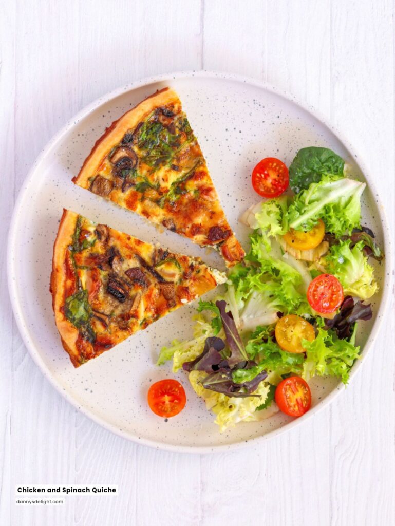 Chicken and Spinach Quiche