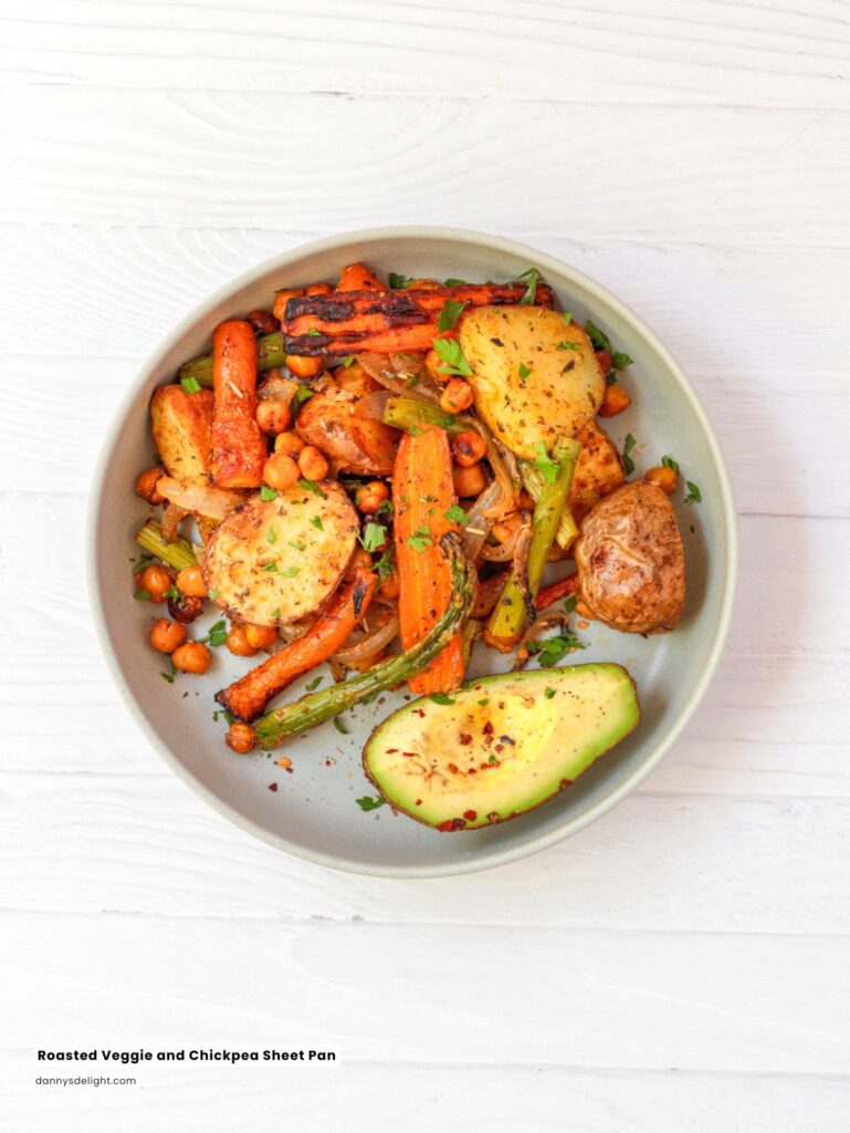 Roasted Veggie and Chickpea Sheet Pan