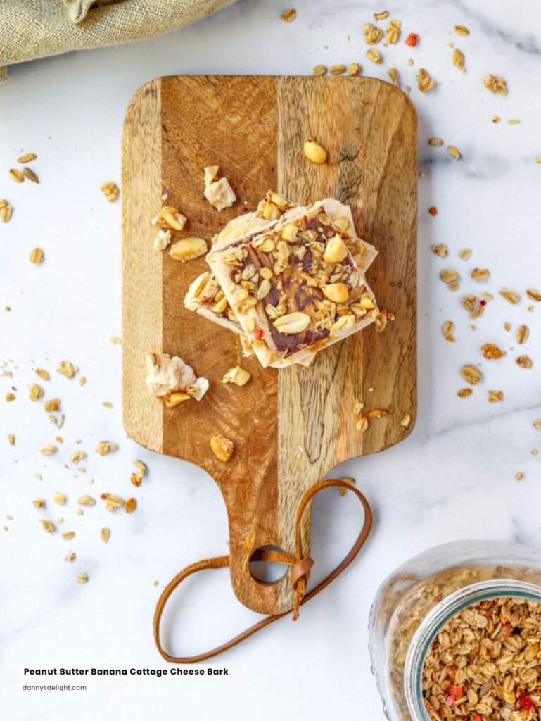 Peanut Butter Banana Cottage Cheese Bark