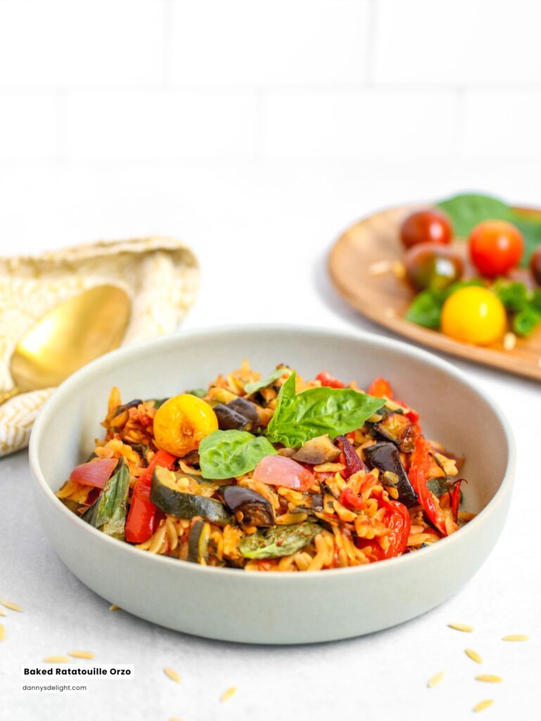 Baked Ratatouille Orzo