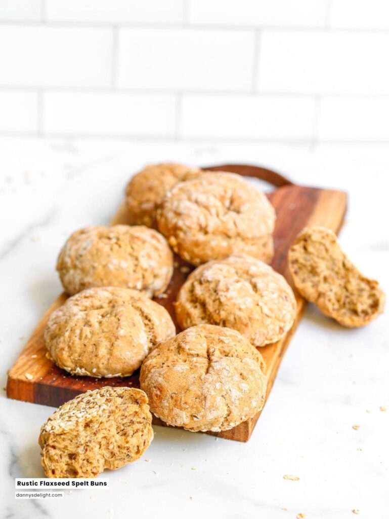 Rustic Flaxseed Spelt Buns