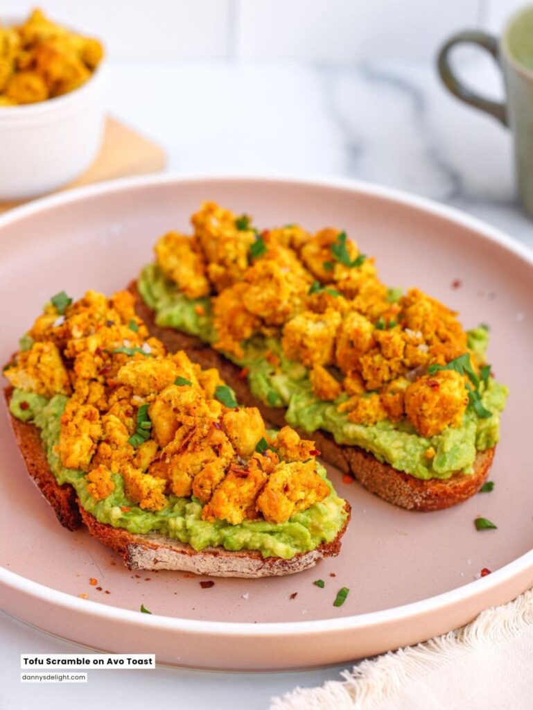 Tofu Scramble on Avo Toast