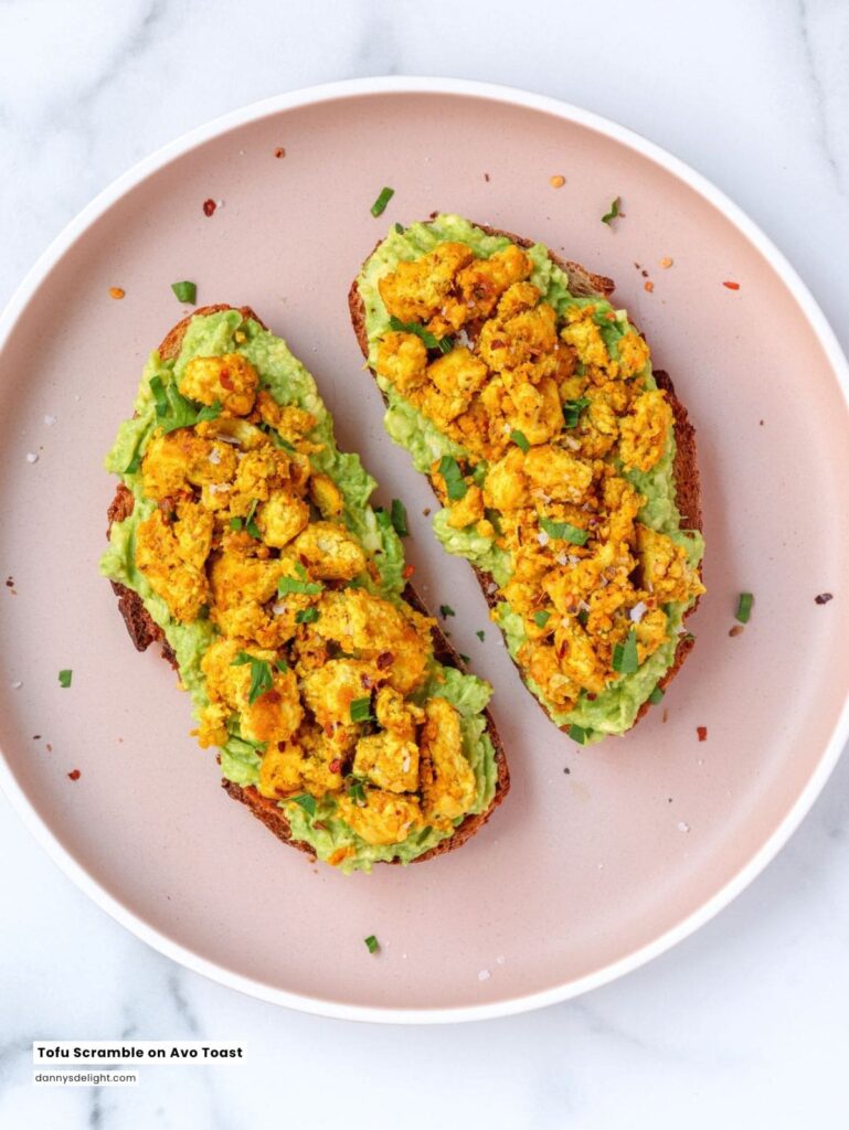 Tofu Scramble on Avo Toast
