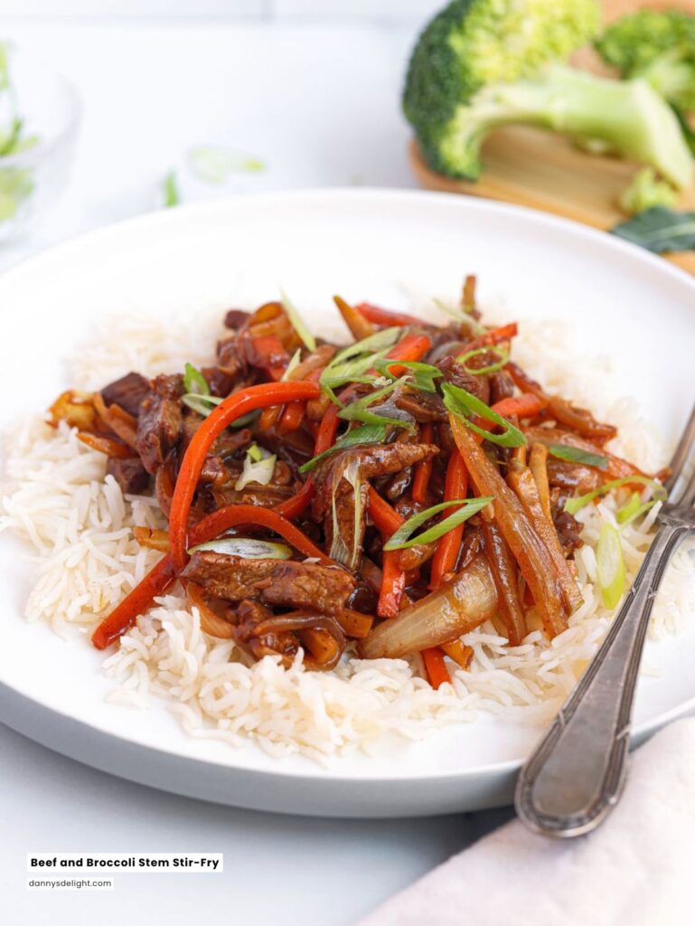 Beef and Broccoli Stem Stir-Fry