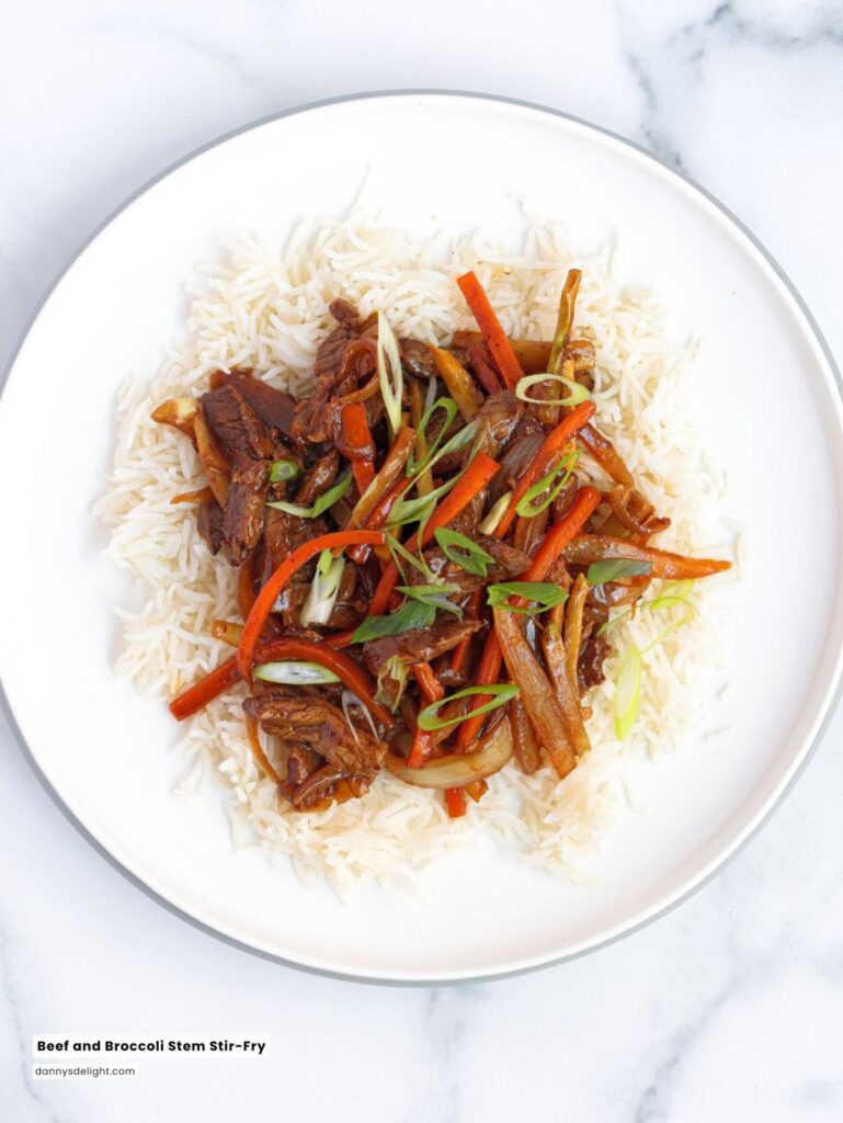 Beef and Broccoli Stem Stir-Fry