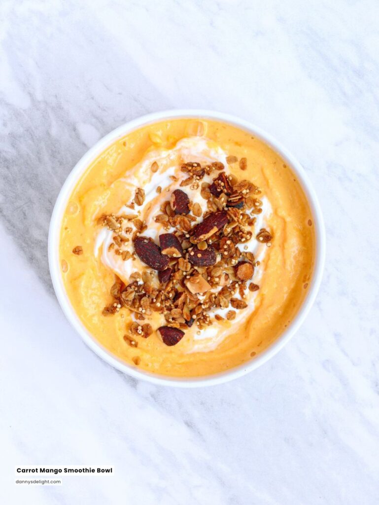 Carrot Mango Smoothie Bowl
