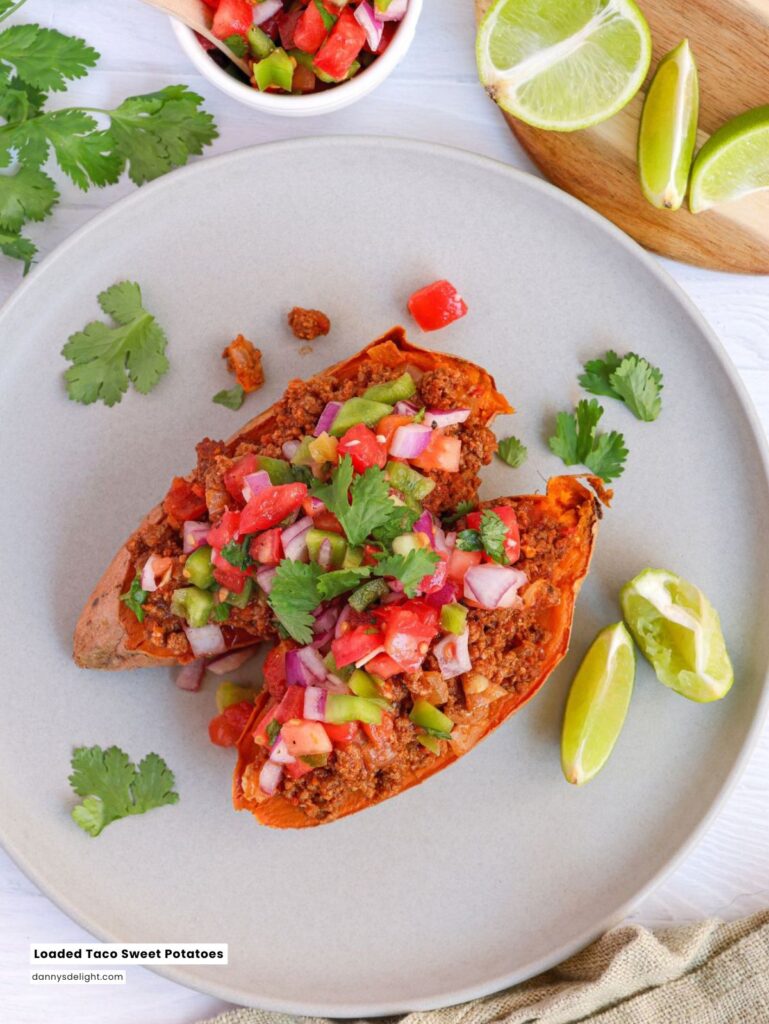 Loaded Taco Sweet Potatoes