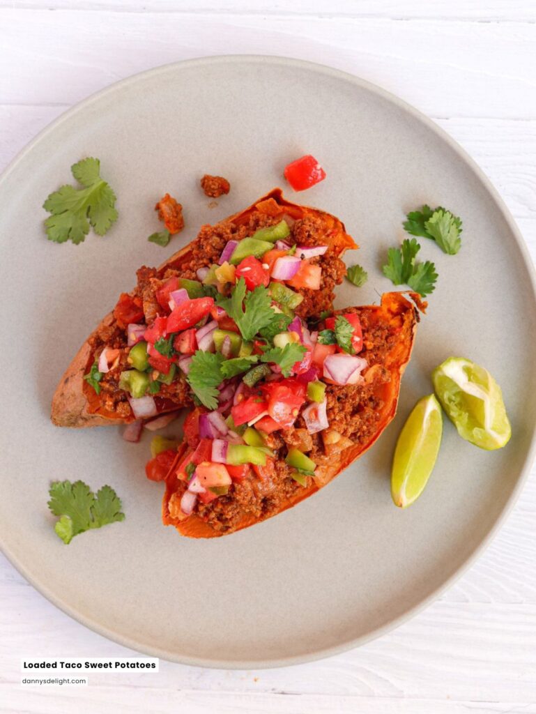 Loaded Taco Sweet Potatoes