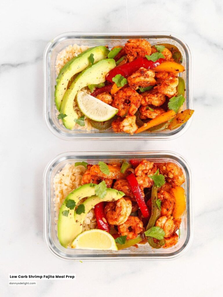 Low Carb Shrimp Fajita Meal Prep