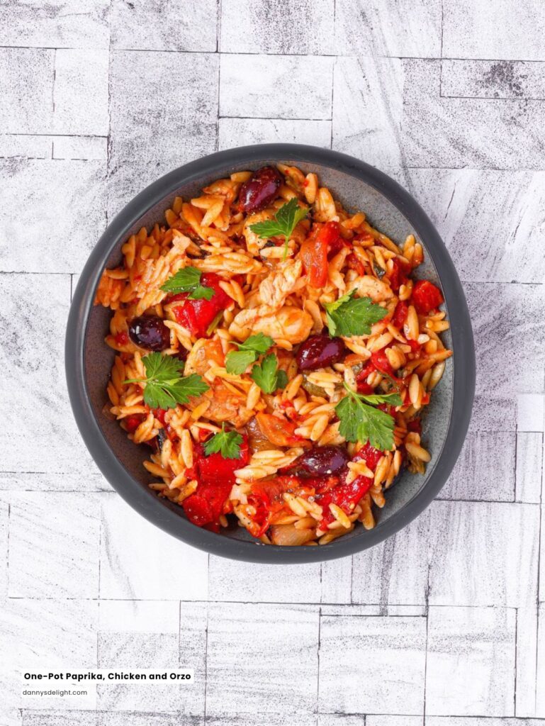 One-Pot Paprika, Chicken and Orzo