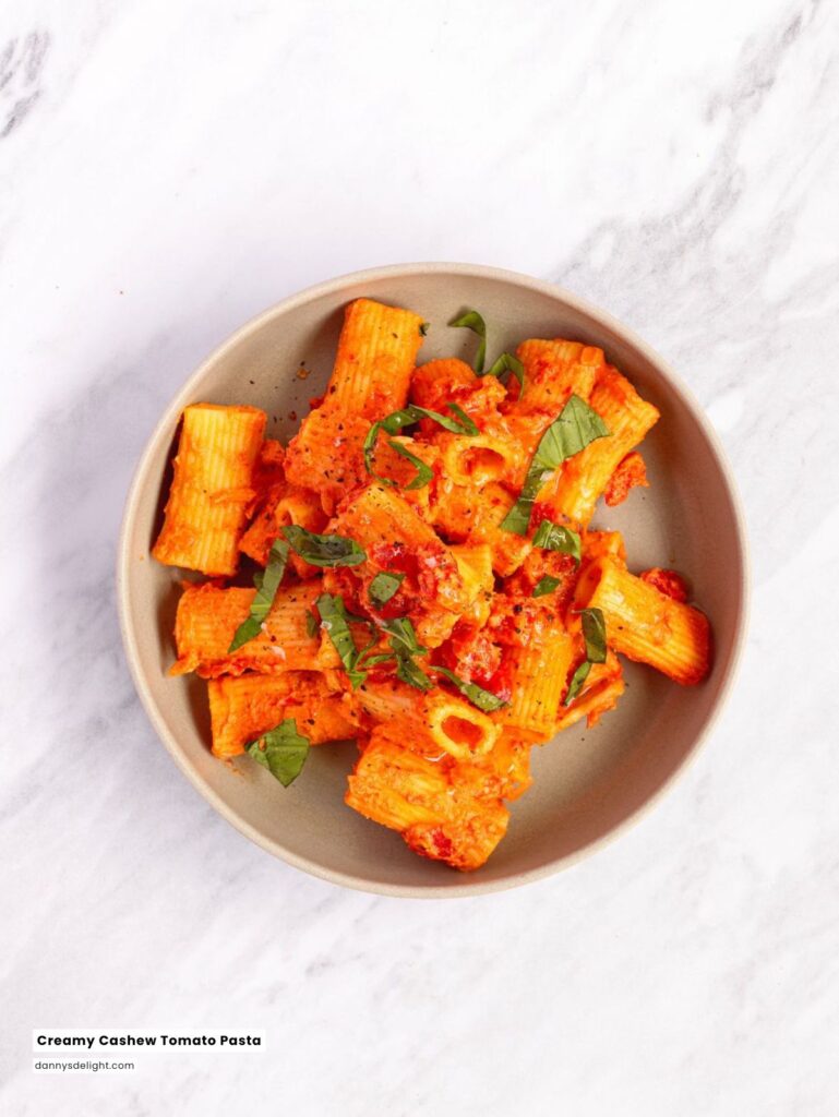 Creamy Cashew Tomato Pasta